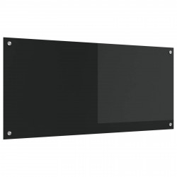 Panel kuchenny Czarny 110 x 50 cm szkło hartowane