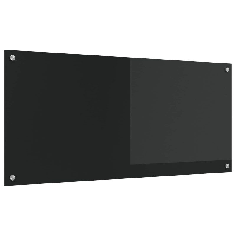 Panel kuchenny Czarny 110 x 50 cm szkło hartowane