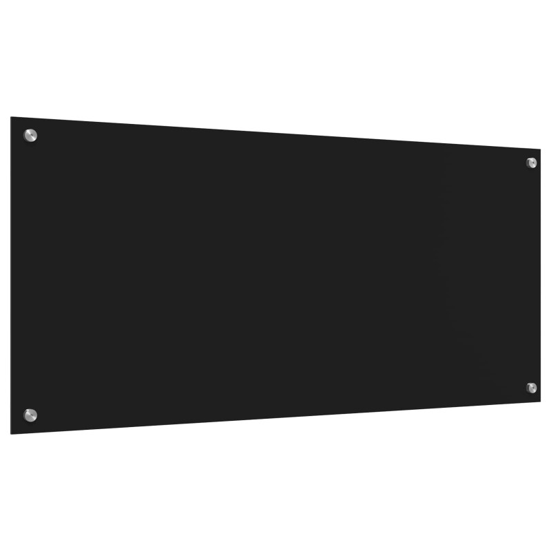 Panel kuchenny Czarny 110 x 50 cm szkło hartowane