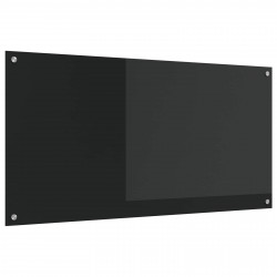 Panel kuchenny Czarny 120 x 60 cm szkło hartowane