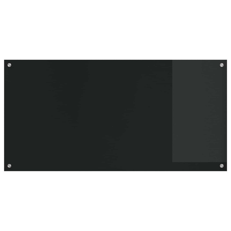 Panel kuchenny Czarny 120 x 60 cm szkło hartowane