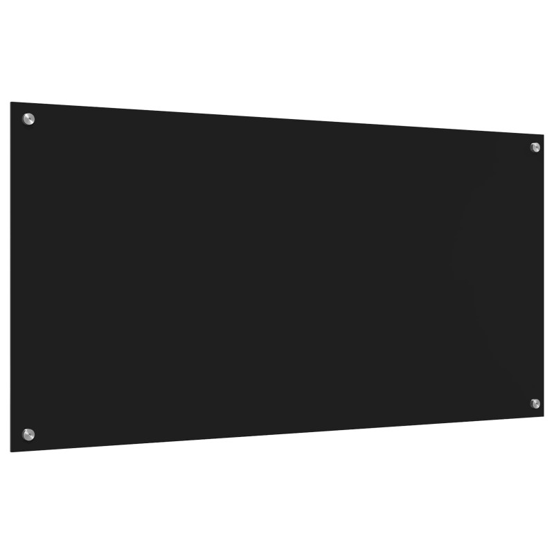 Panel kuchenny Czarny 120 x 60 cm szkło hartowane