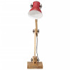 Lampa stołowa, 25 W, postarzany czerwony, 23x18x96 cm, E27