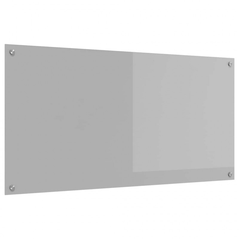 Panel kuchenny Jasnoszary 120 x 60 cm szkło hartowane