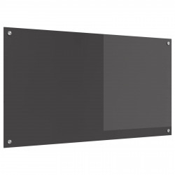 Panel kuchenny Ciemnoszary 110 x 60 cm szkło hartowane