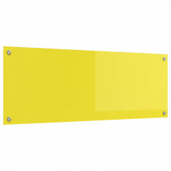 Panel kuchenny Żółty 110 x 40 cm szkło hartowane