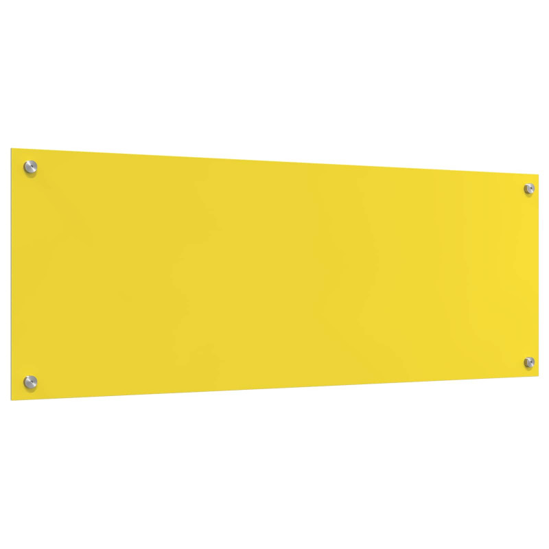 Panel kuchenny Żółty 110 x 40 cm szkło hartowane