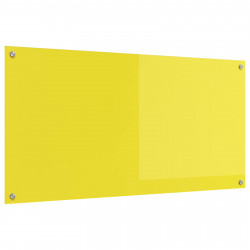 Panel kuchenny Żółty 120 x 60 cm szkło hartowane
