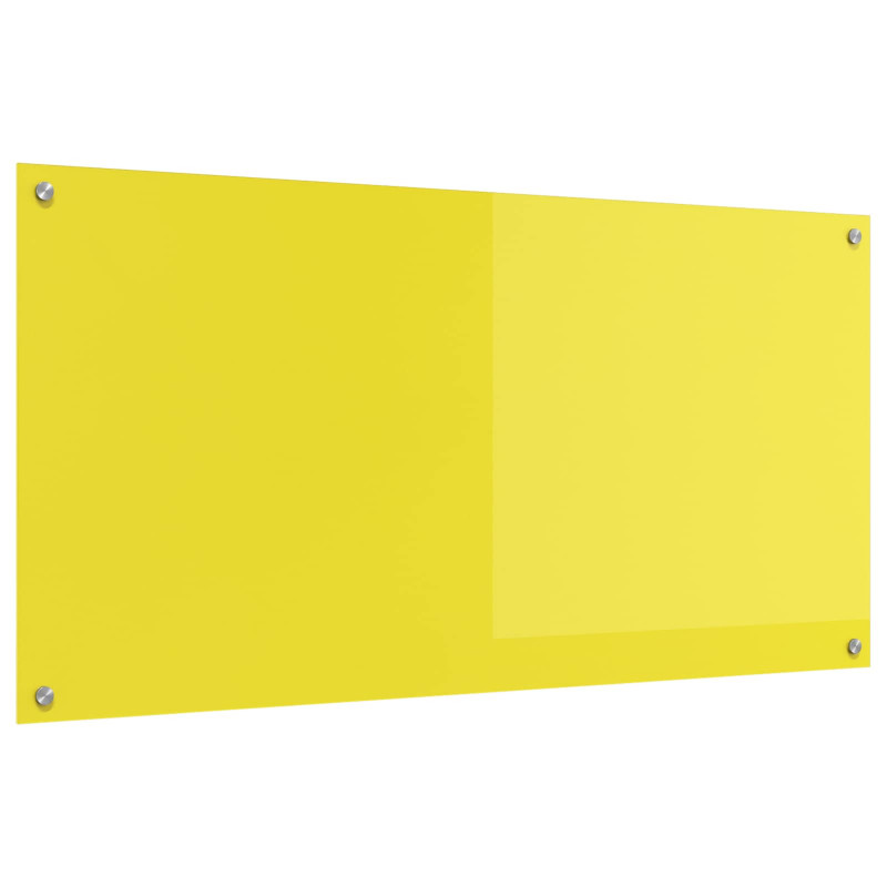Panel kuchenny Żółty 120 x 60 cm szkło hartowane