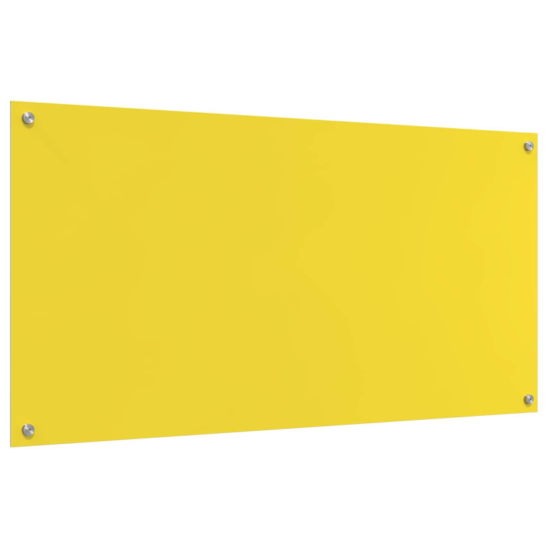 Panel kuchenny Żółty 120 x 60 cm szkło hartowane