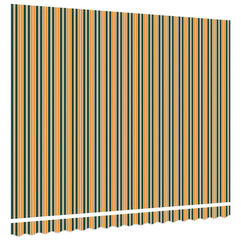 Materiał zapasowy do markizy Zielony i żółty 380 x 345 cm