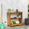 Szafka ogrodowa Naturalny 75 x 35 x 70cm Lite Drewno Akacji