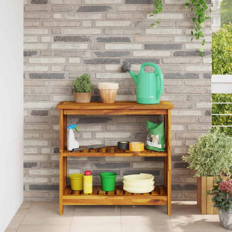 Szafka ogrodowa Naturalny 75 x 35 x 70cm Lite Drewno Akacji