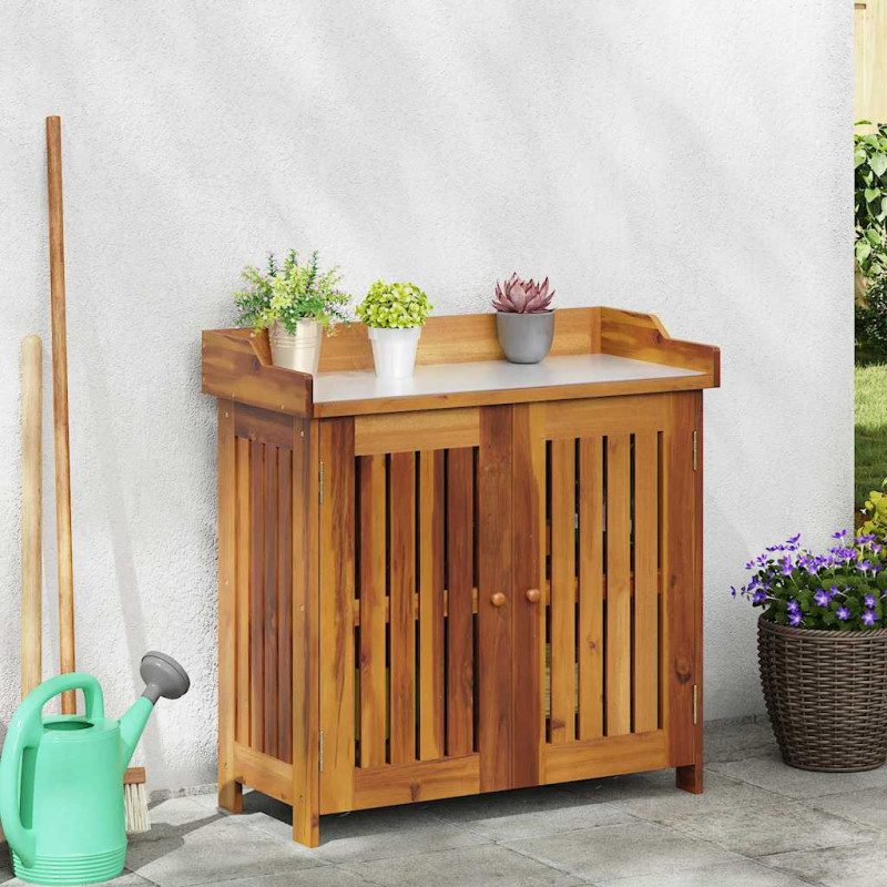 Szafka ogrodowa Naturalny 78 x 36,5 x 78cm Lite Drewno Akacji