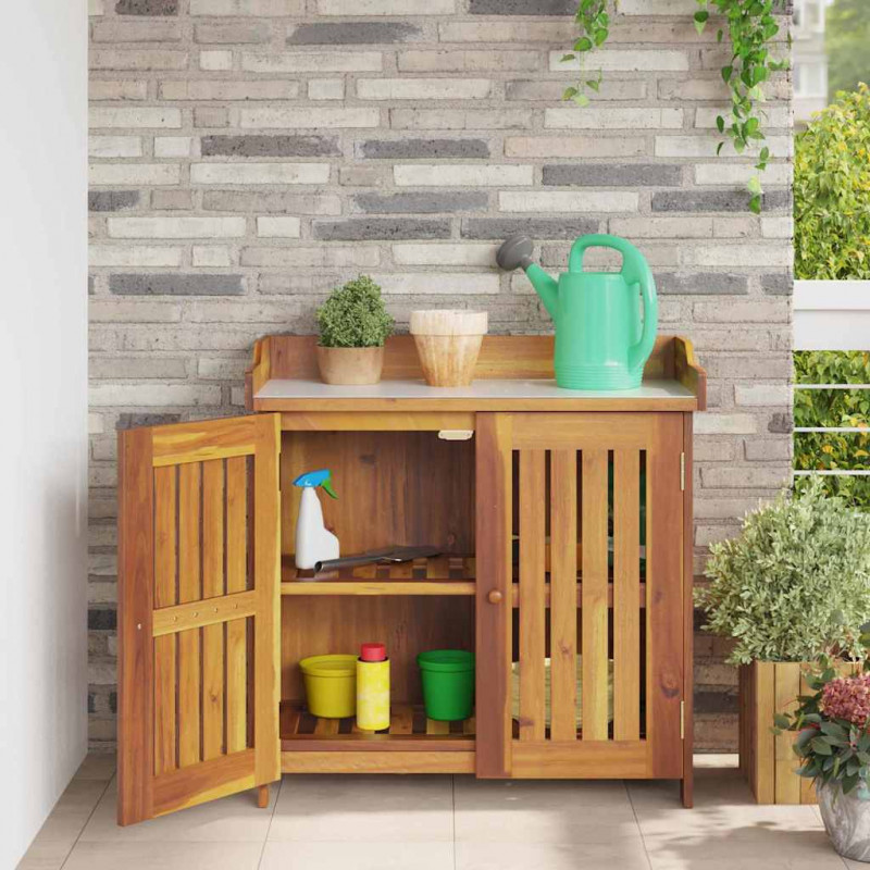 Szafka ogrodowa Naturalny 78 x 36,5 x 78cm Lite Drewno Akacji