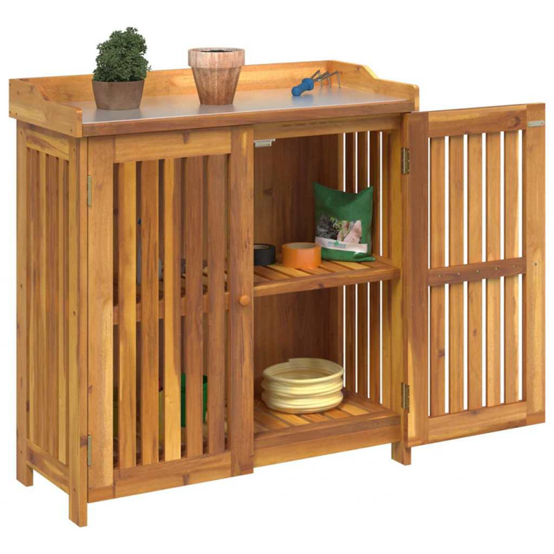 Szafka ogrodowa Naturalny 93 x 41,5 x 98 cm Lite Drewno Akacji