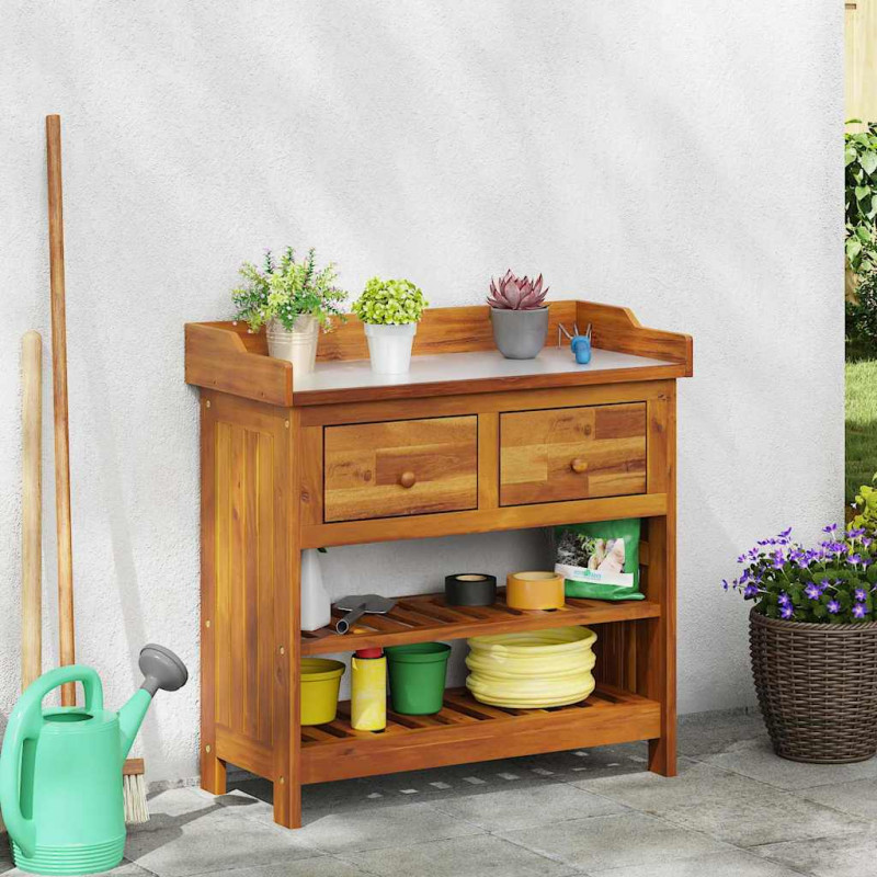 Szafka ogrodowa Naturalny 78 x 36,5 x 78cm Lite Drewno Akacji