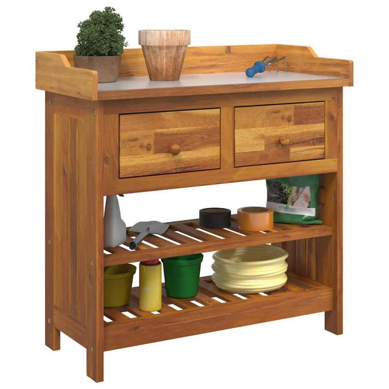 Szafka ogrodowa Naturalny 78 x 36,5 x 78cm Lite Drewno Akacji