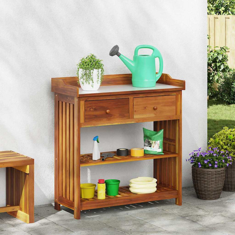 Szafka ogrodowa Naturalny 93 x 41,5 x 98 cm Lite Drewno Akacji