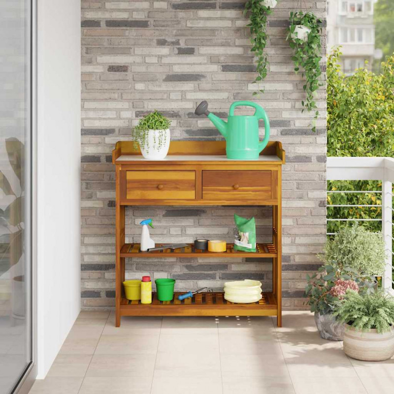Szafka ogrodowa Naturalny 93 x 41,5 x 98 cm Lite Drewno Akacji
