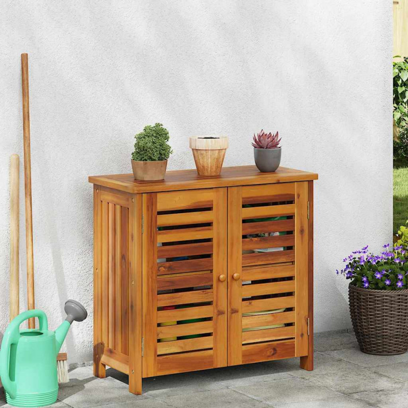 Szafka ogrodowa Naturalny 75 x 35 x 70cm Lite Drewno Akacji