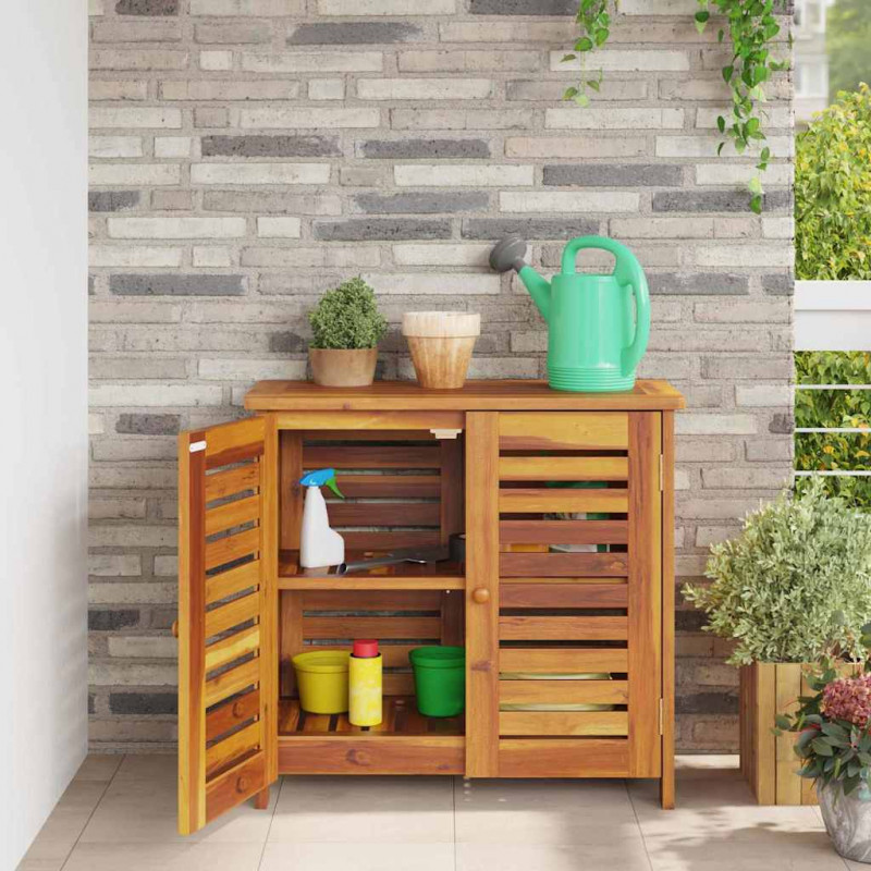 Szafka ogrodowa Naturalny 75 x 35 x 70cm Lite Drewno Akacji