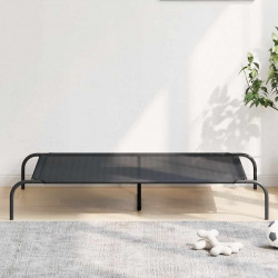 Podwyższone legowisko dla psa czarne 130x80x20 cm