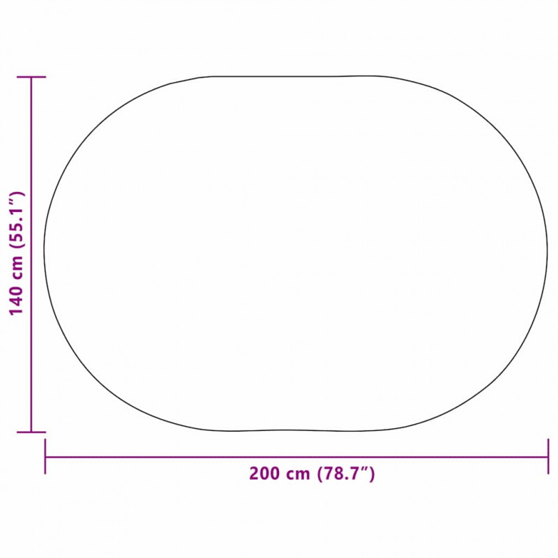 Dywan ZIZUR Kremowy 200 x 140 cm polipropylen