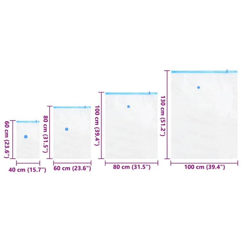 Torby do przechowywania z przechowywaniem 15 pcs 130 x 100 cm