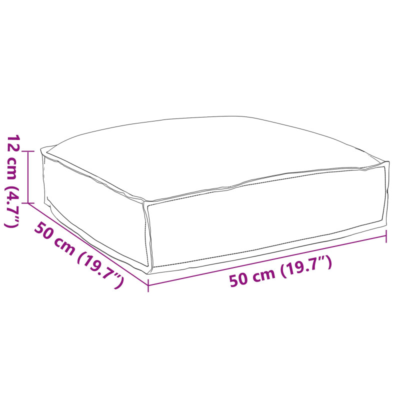 Poduszka Beżowy 50 x 50 x 12 cm Materiał Oxford
