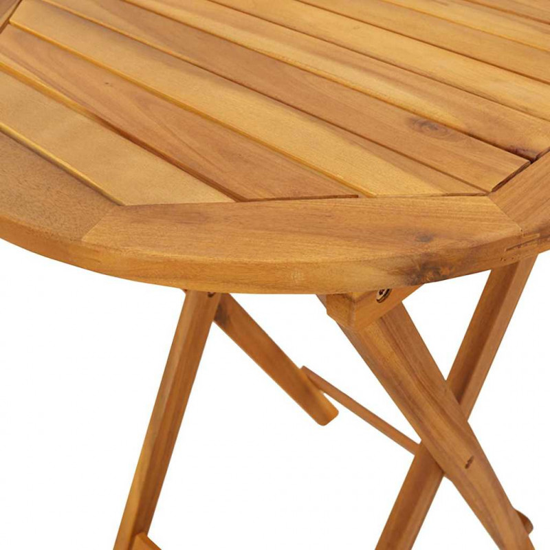 Zestaw Bistro Ogrodowego 3 pcs Brązowy Lite Drewno Akacji