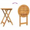 Zestaw Bistro Ogrodowego 3 pcs Brązowy Lite Drewno Akacji