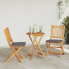 Zestaw Bistro Ogrodowego 3 pcs Brązowy Lite Drewno Akacji
