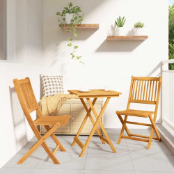 Zestaw Bistro Ogrodowego 3 pcs Brązowy Lite Drewno Akacji