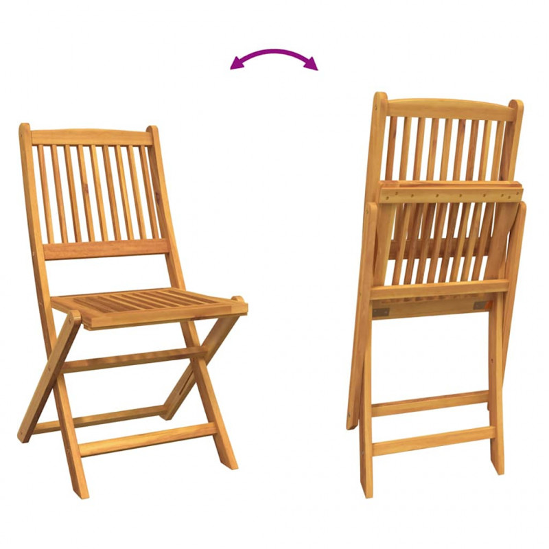 Zestaw Bistro Ogrodowego 3 pcs Brązowy Lite Drewno Akacji