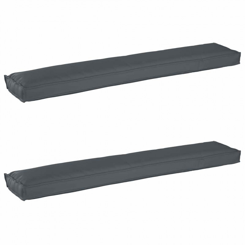 Zestaw poduszek na paletę 2 pcs Antracyt 200 x 40 x 8 cm