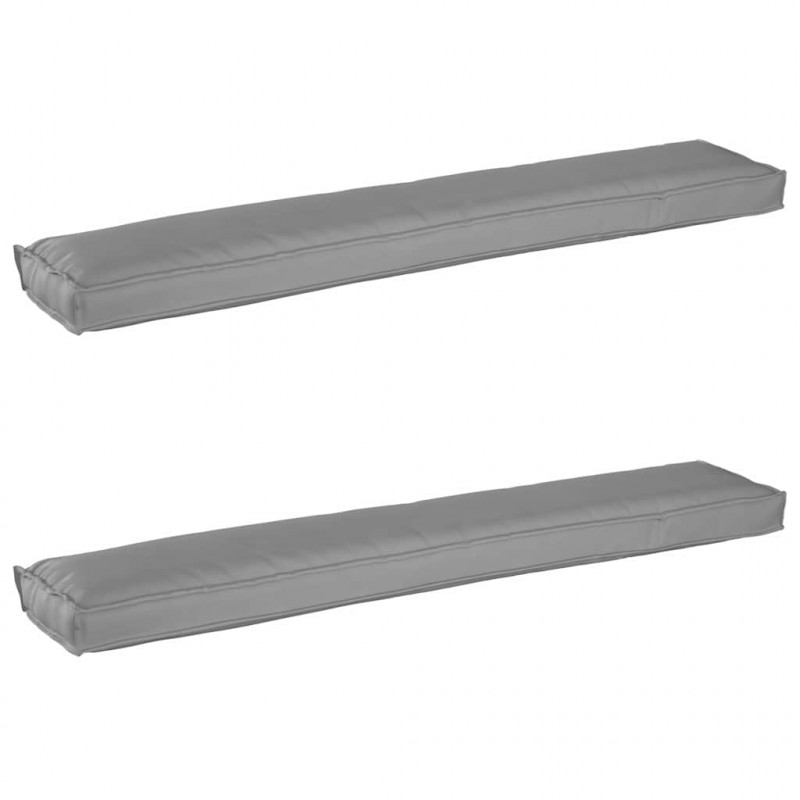 Zestaw poduszek na paletę 2 pcs Szary 200 x 40 x 8 cm