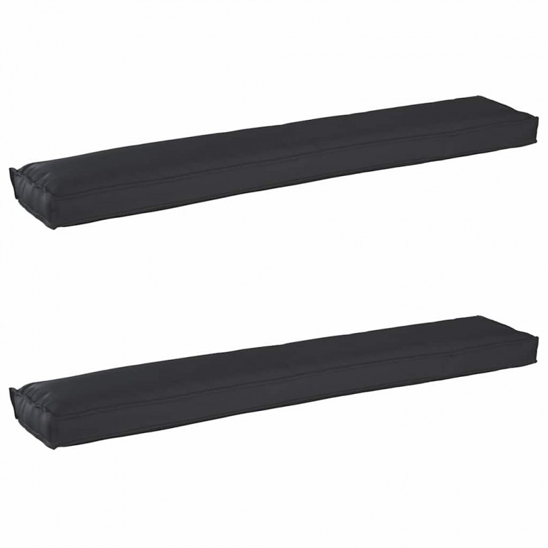 Zestaw poduszek na paletę 2 pcs Czarny 200 x 40 x 8 cm