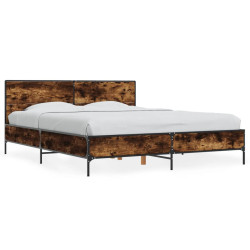 Rama łóżka, przydymiony dąb, 150x200 cm