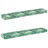 Zestaw poduszek na paletę 2 pcs Wzór liścia 200 x 40 x 8 cm