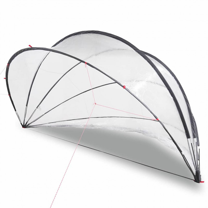 Kopuła basenowa przezroczysty 430 x 430 x 210 cm PVC