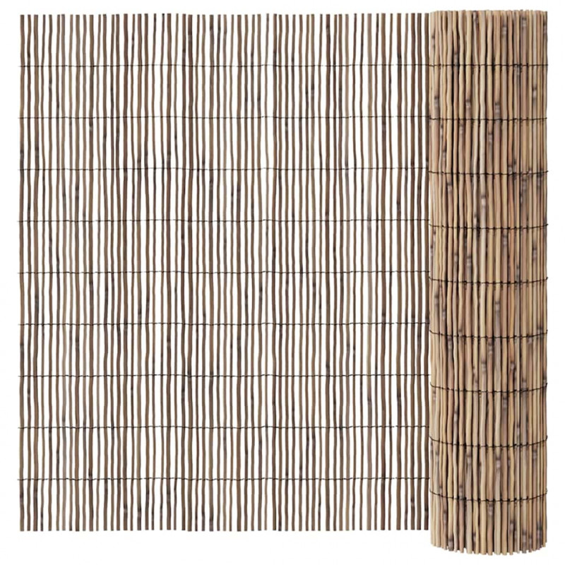 Ogrodzenie z Wierzb Naturalny 600 x 160 cm Trawa