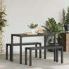 Zestaw do jadalni w ogrodzie 3 pcs Antracyt Stal