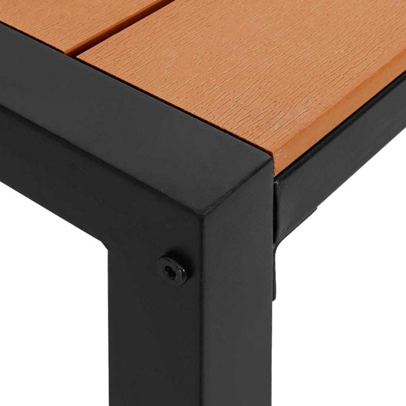 Zestaw do jadalni w ogrodzie 3 pcs Brązowy Stal