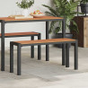 Ławka ogrodowa Brązowy 100 x 28 x 45cm Stal