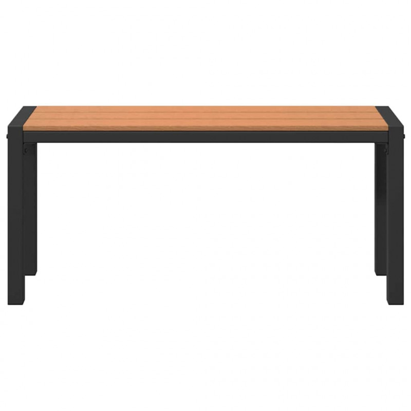 Ławka ogrodowa Brązowy 100 x 28 x 45cm Stal