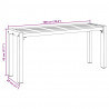 Ławka ogrodowa Brązowy 100 x 28 x 45cm Stal