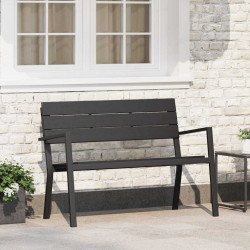 Ławka ogrodowa Czarny 118 x 54 x 77cm Stal