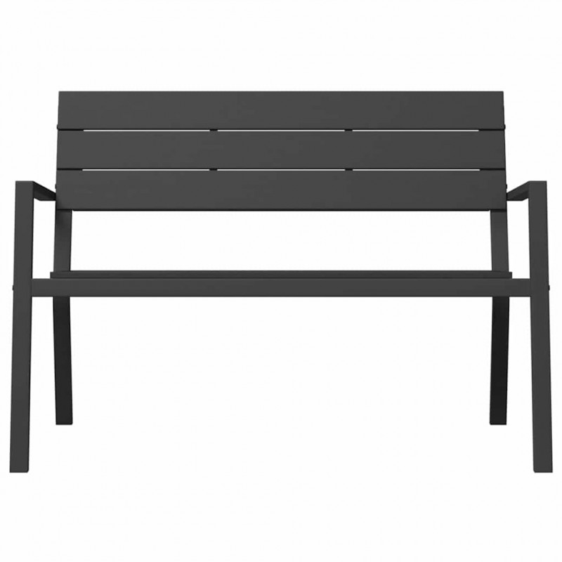 Ławka ogrodowa Czarny 118 x 54 x 77cm Stal