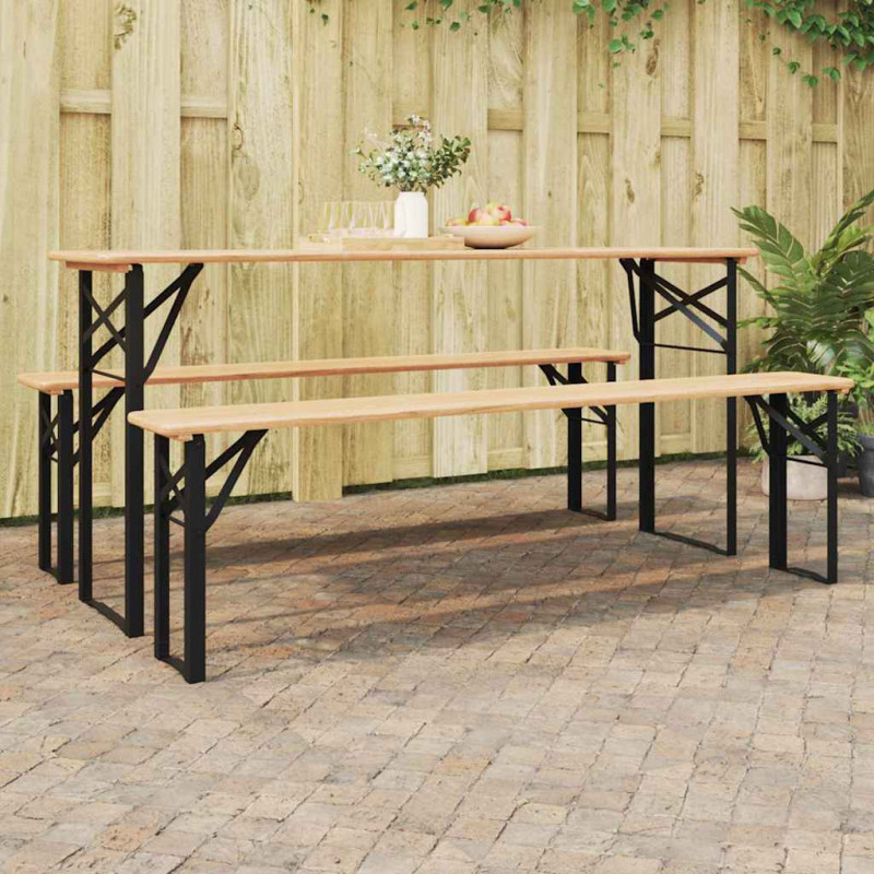 Noga stołu piwnego 2 pcs Czarny 39 x 3 x 75 cm